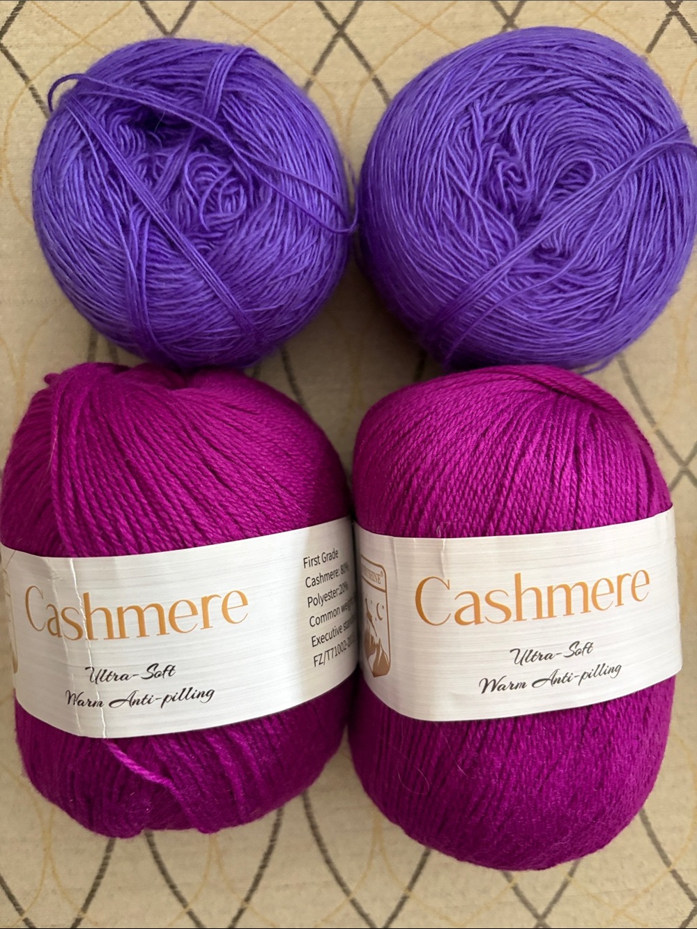 Yarn Duo in Purple and Magenta
